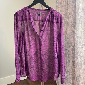 Ann Taylor Paisley Print Blouse